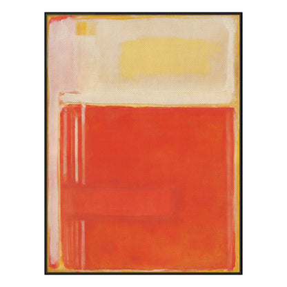 Vivolux | Einfache Rechteckige Muster Wanddekoration in Orange Modernem Stil Leinwand für das Esszimmer