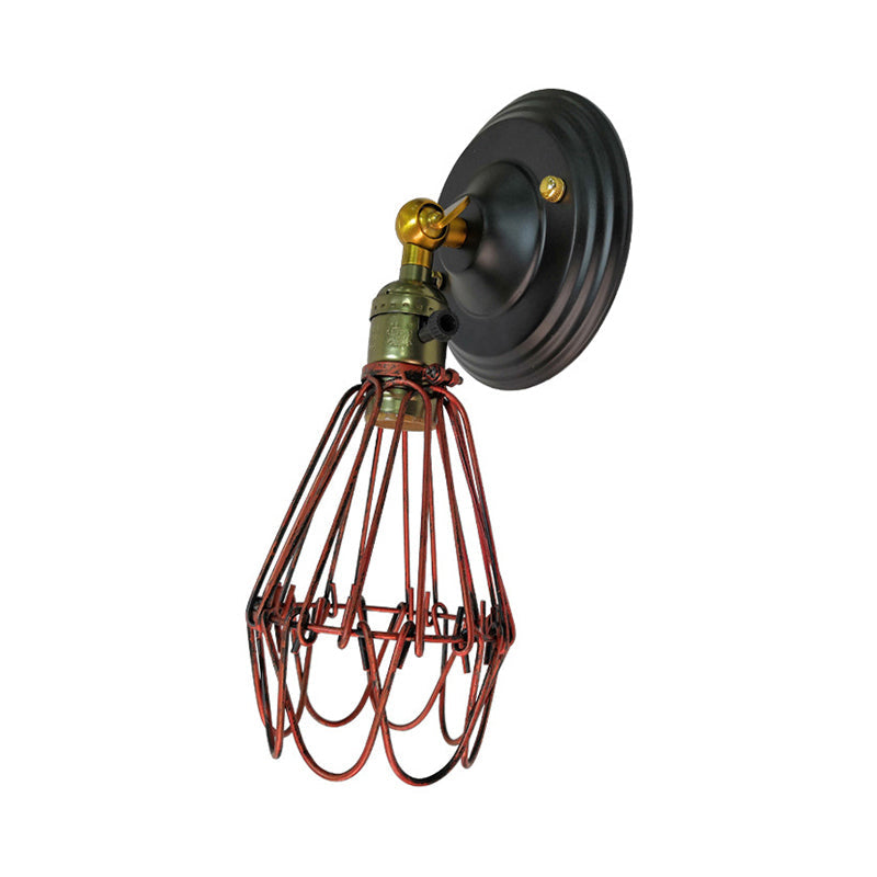 Vivolux | Gegoten ijzeren draadbescherming wandverlichting boerderij stijl 1 bol restaurant draaibare scone lamp in zwart/bronze