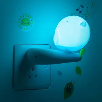 Vivolux | Kindergarten Dickes Vogel Wandlicht Plastik Bonbonfarben Steckdosen-LED Nachtlicht