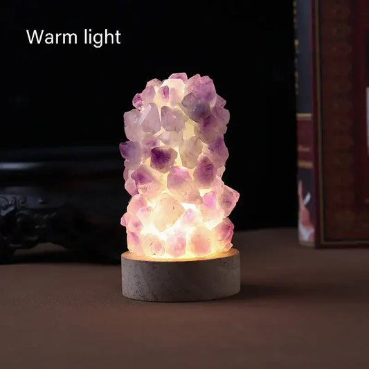 Vivolux | Kristallampe - Amethyst - Heilende Energie - Sanftes Licht