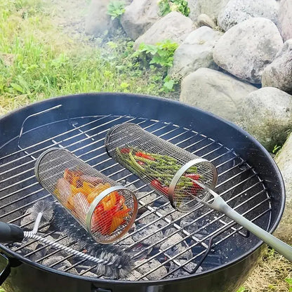 Vivolux | GrillMaster DuoLock Grillkorb aus rostfreiem Stahl