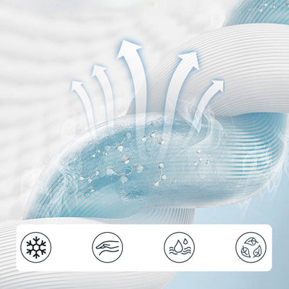 Vivolux | Bettwäsche Set Blau Seide Kühlend Sommer Quilt