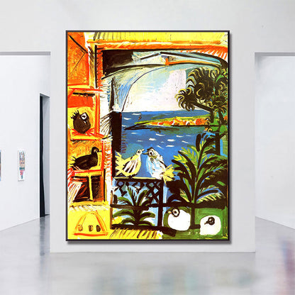 Vivolux | Eenden und Vögel Tiere Malerei Zeitgenössische Leinwand Wandkunst Dekor, Mehrere Größen