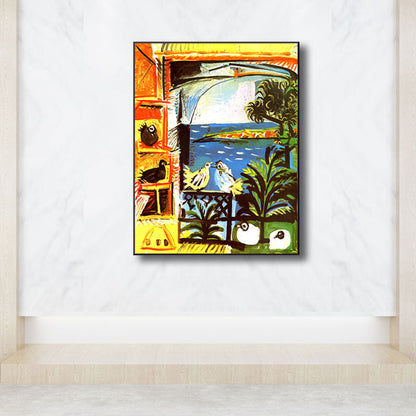 Vivolux | Eenden und Vögel Tiere Malerei Zeitgenössische Leinwand Wandkunst Dekor, Mehrere Größen