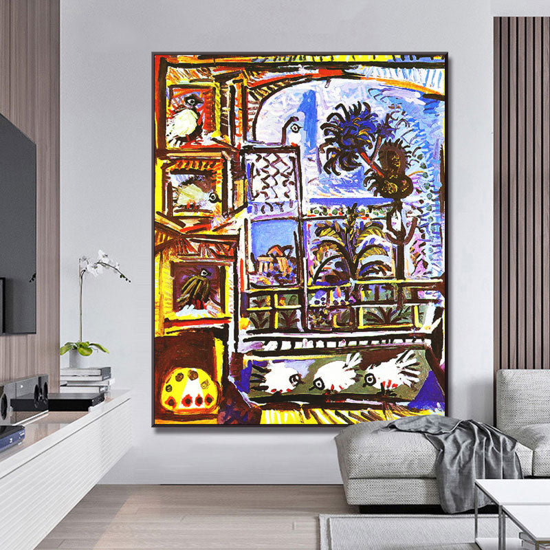 Vivolux | Eenden und Vögel Tiere Malerei Zeitgenössische Leinwand Wandkunst Dekor, Mehrere Größen