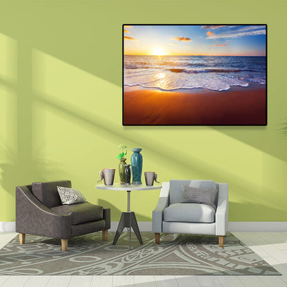 Vivolux | Fotografie Küstenleinwand Wandkunst Strandlandschaft in hellen Farben für das Wohnzimmer