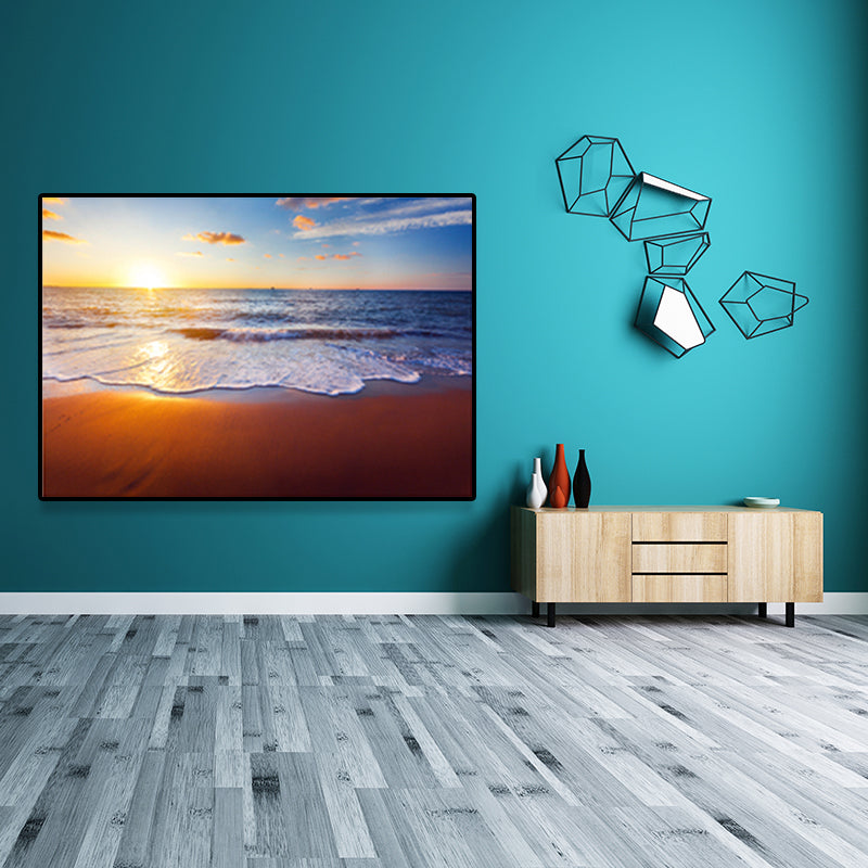Vivolux | Fotografie Küstenleinwand Wandkunst Strandlandschaft in hellen Farben für das Wohnzimmer