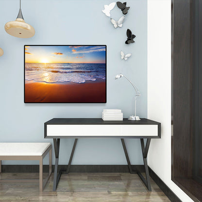 Vivolux | Fotografie Küstenleinwand Wandkunst Strandlandschaft in hellen Farben für das Wohnzimmer
