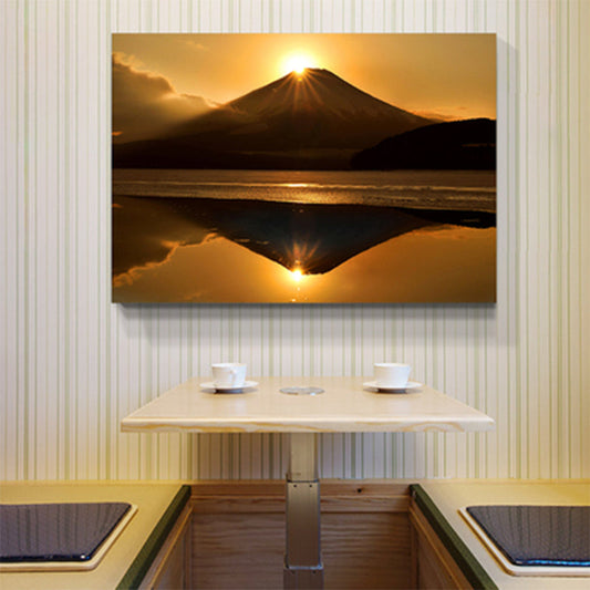 Vivolux | Landschaft Wandkunstdruck Dunkle Farbe Minimalistische Umwickelte Leinwand für Wohnzimmer, Mehrere Größen