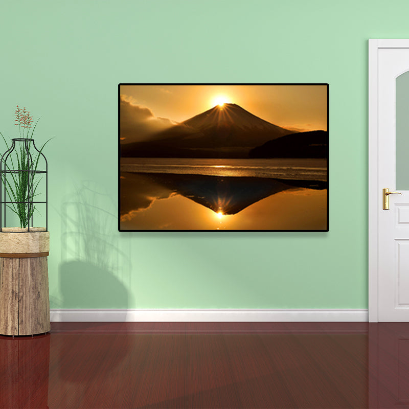 Vivolux | Landschaft Wandkunstdruck Dunkle Farbe Minimalistische Umwickelte Leinwand für Wohnzimmer, Mehrere Größen