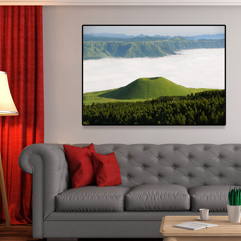 Vivolux | Landschaft Wandkunstdruck Dunkle Farbe Minimalistische Umwickelte Leinwand für Wohnzimmer, Mehrere Größen