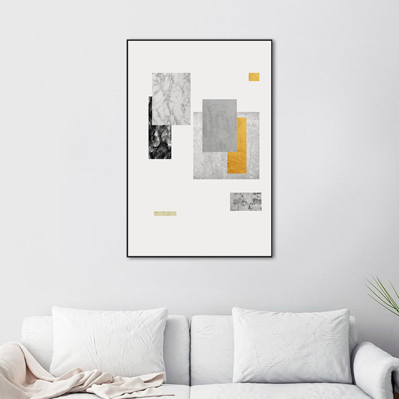 Vivolux | Texturiertes abstraktes geometrisches Wandkunst Nordische Leinwandmalerei für das Esszimmer, mehrere Größen
