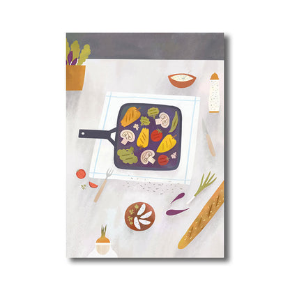 Vivolux | Bunte Koch-Leinwandkunst Druck Diät Modernist Wohnkultur Gemälde für Restaurant