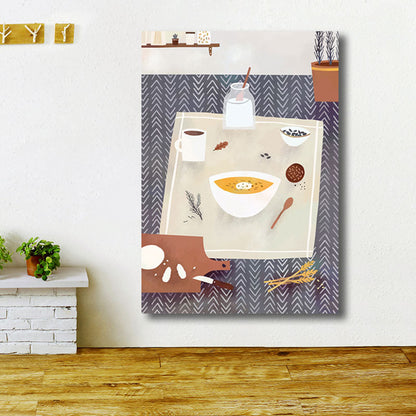 Vivolux | Bunte Koch-Leinwandkunst Druck Diät Modernist Wohnkultur Gemälde für Restaurant