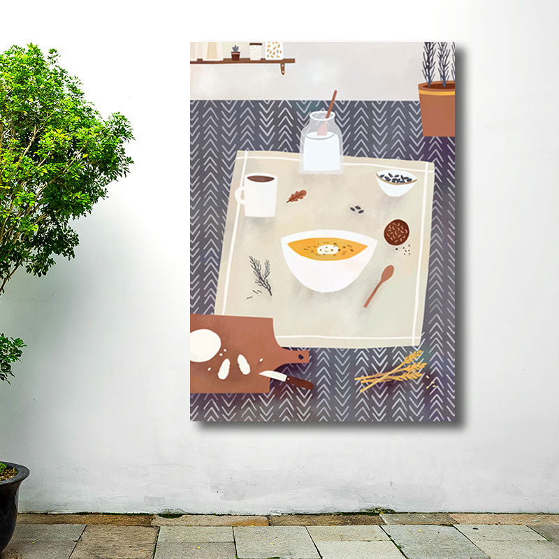 Vivolux | Bunte Koch-Leinwandkunst Druck Diät Modernist Wohnkultur Gemälde für Restaurant