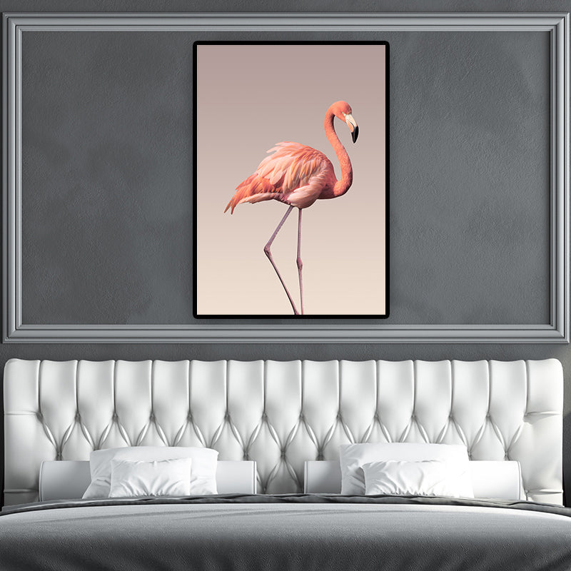 Vivolux | Flamingo Wanddecoratie in Roze Canvas Wandkunst voor Zitten Kamer, Textuuroppervlak