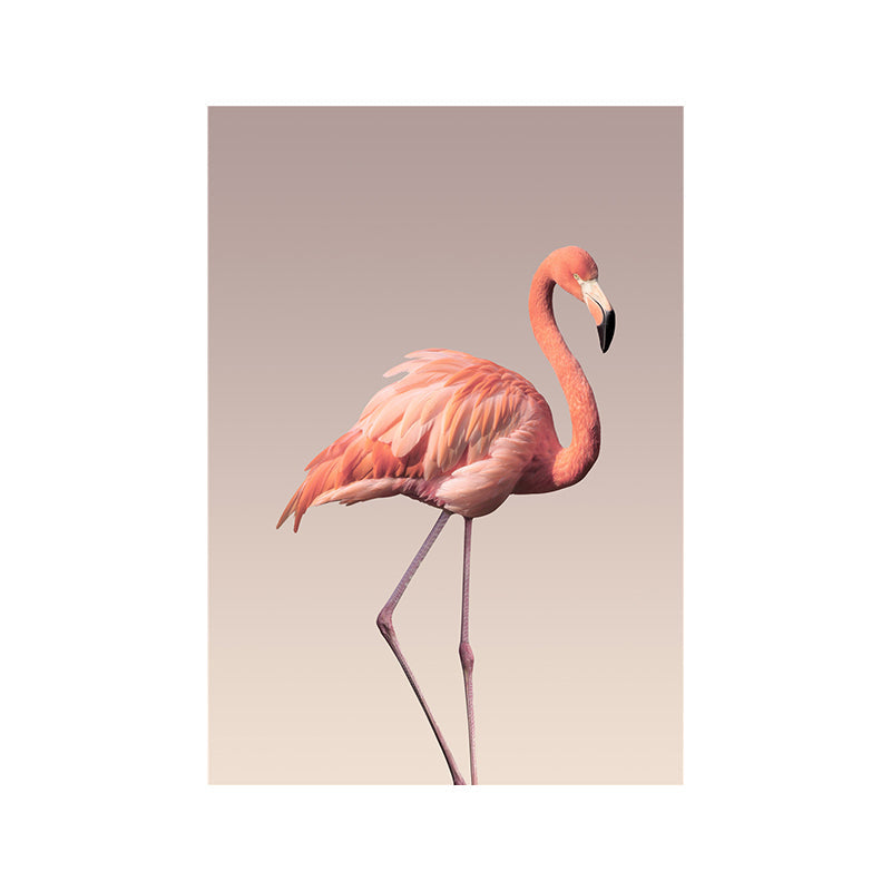 Vivolux | Flamingo Wanddecoratie in Roze Canvas Wandkunst voor Zitten Kamer, Textuuroppervlak