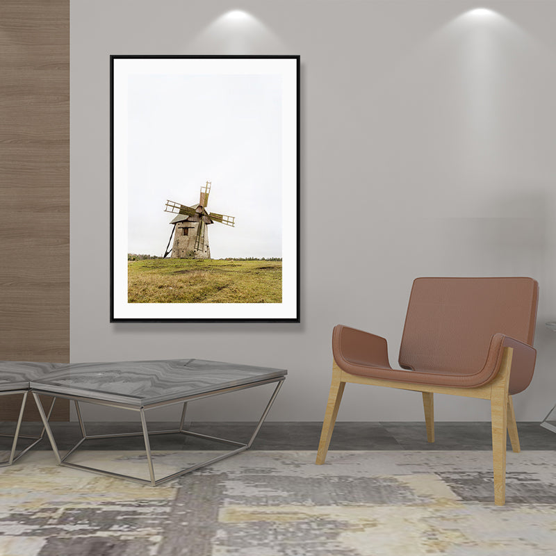 Vivolux | Natürliche Landschafts-Wandkunst Küstentexturiertes Umwickeltes Leinwandbild in Heller Farbe für das Wohnzimmer