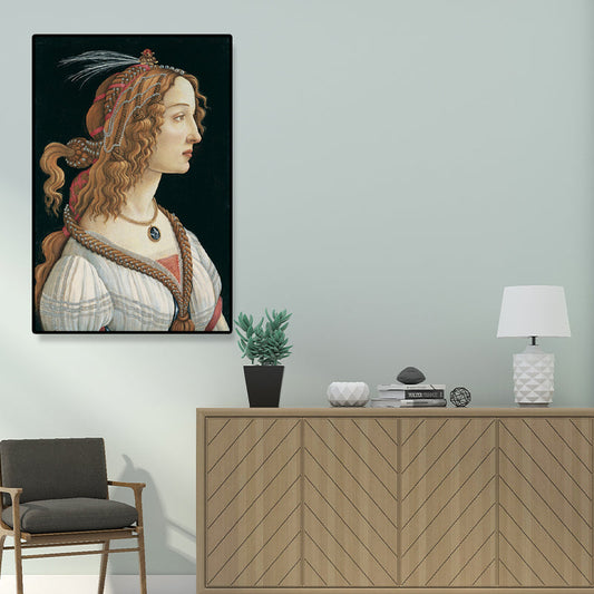 Vivolux | Vintage-Stil Teenager Malerei Europa Maid Bild in hellen Farben Wandkunst Dekor