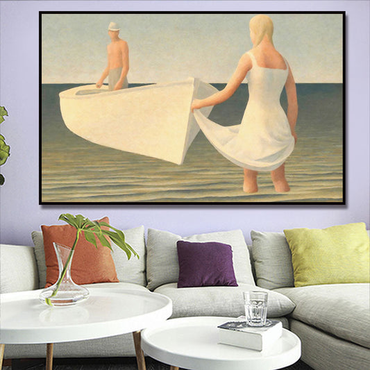 Vivolux | Witte Hedendaagse Canvas Vaar Wandkunst Print voor Keuken, Meerdere Maatopties