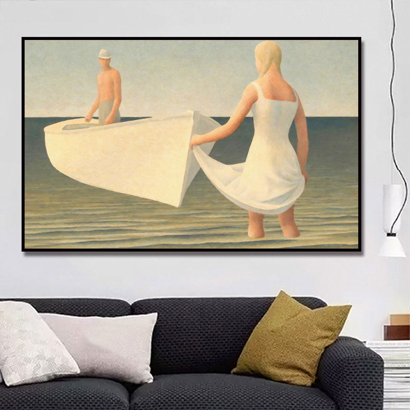 Vivolux | Witte Hedendaagse Canvas Vaar Wandkunst Print voor Keuken, Meerdere Maatopties