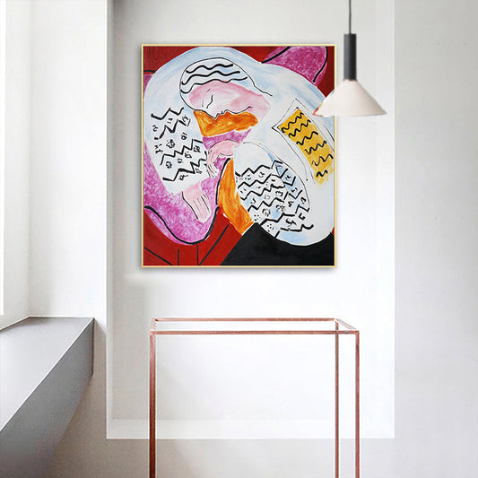 Vivolux | Schlafendes Mädchen Leinwand für Schlafzimmer Ölmalerei Wandkunst Druck, Mehrere Größen Optionen