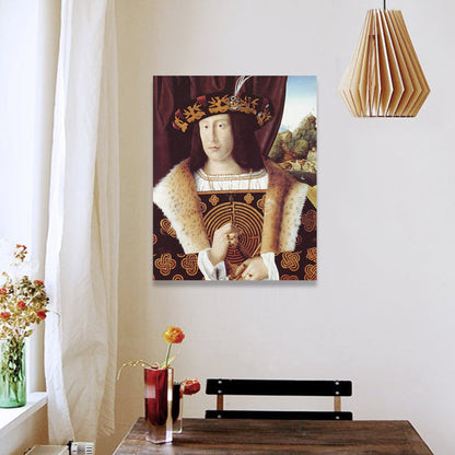 Vivolux | Vintage Figurenmalerei Wandkunst Pastellfarbe Texturierte Leinwanddruck für Wohninterieur