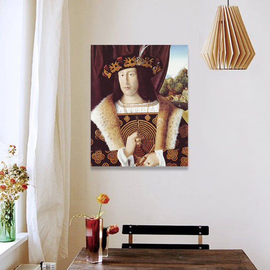 Vivolux | Vintage Figurenmalerei Wandkunst Pastellfarbe Texturierte Leinwanddruck für Wohninterieur