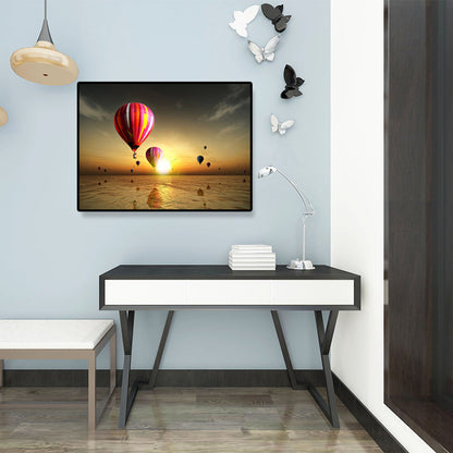 Vivolux | Textured Light Color Wanddecoratie Tropisch Voertuig und Meer Canvasdrucke für die Sitzecke