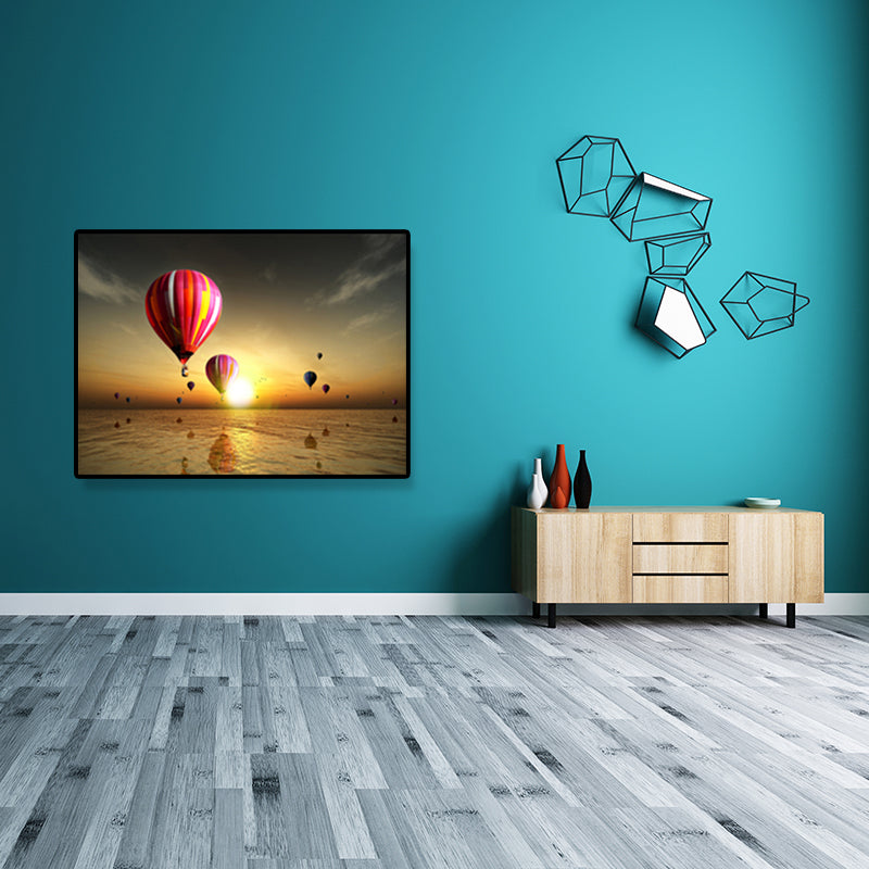 Vivolux | Textured Light Color Wanddecoratie Tropisch Voertuig und Meer Canvasdrucke für die Sitzecke