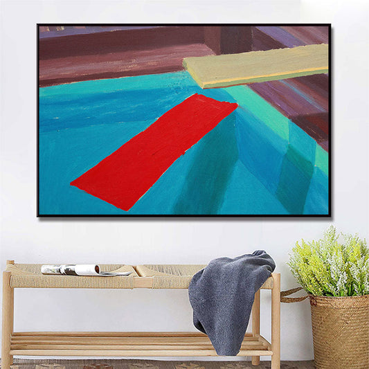 Vivolux | Textured Diving Platform Wanddecoratie Canvas Hedendaagse Stijl Schilderij voor Woonkamer