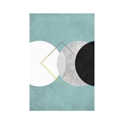 Vivolux | Modernistische geometrische Leinwanddrucke Mehrfarbige Wandkunstdekoration für das Wohnzimmer