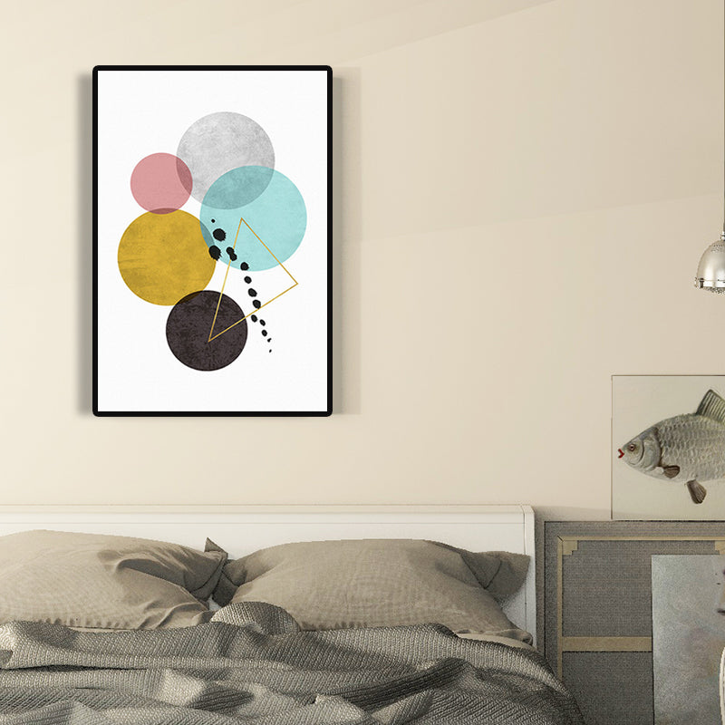 Vivolux | Modernistische geometrische Leinwanddrucke Mehrfarbige Wandkunstdekoration für das Wohnzimmer