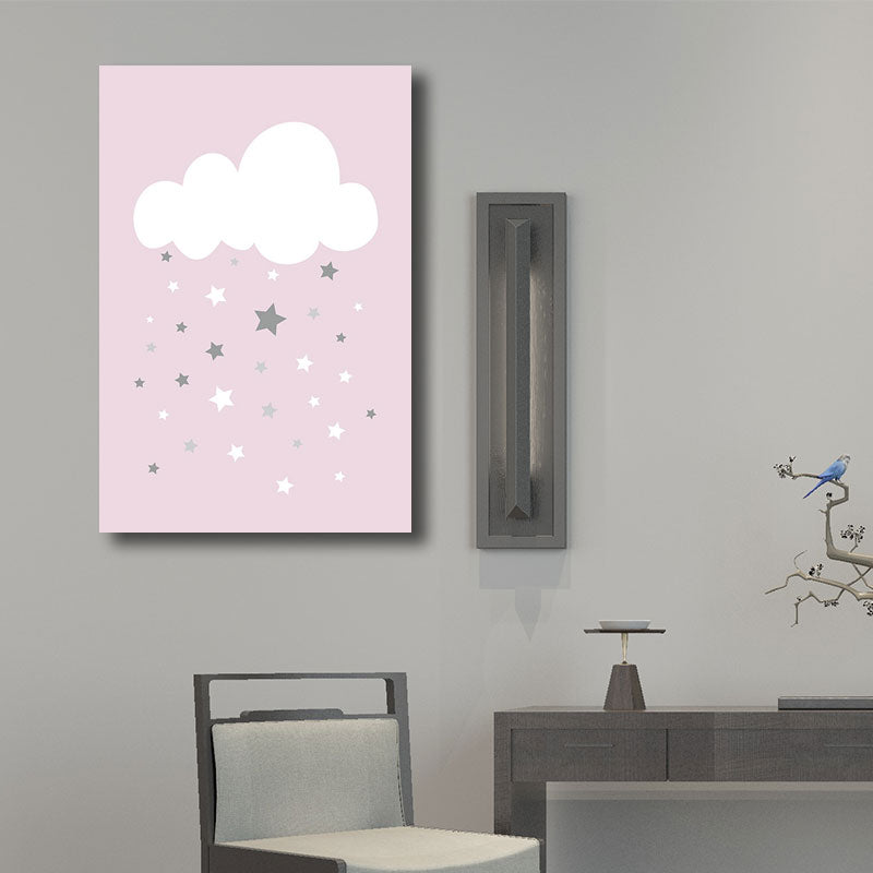 Vivolux | Zeitgenössisches Himmelselement Eingewickelte Leinwand Sanfte Farbe Heim Wandkunst Dekor für das Wohnzimmer