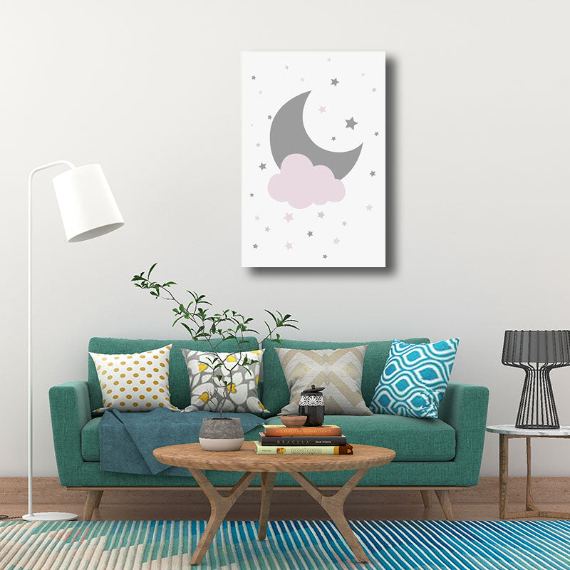 Vivolux | Zeitgenössisches Himmelselement Eingewickelte Leinwand Sanfte Farbe Heim Wandkunst Dekor für das Wohnzimmer