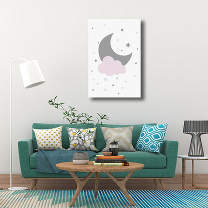 Vivolux | Zeitgenössisches Himmelselement Eingewickelte Leinwand Sanfte Farbe Heim Wandkunst Dekor für das Wohnzimmer