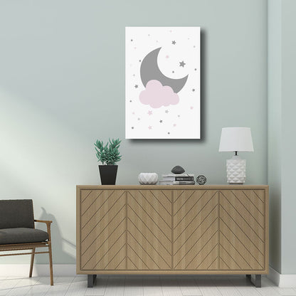 Vivolux | Zeitgenössisches Himmelselement Eingewickelte Leinwand Sanfte Farbe Heim Wandkunst Dekor für das Wohnzimmer