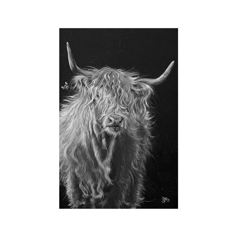Vivolux | Yak Leinwanddruck zeitgenössische strukturierte Wandkunst in Grau für die Inneneinrichtung