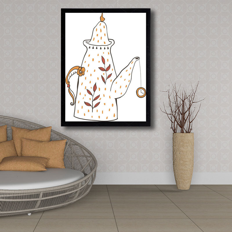 Vivolux | Klassisches Teeservice Wanddekoration Leinwand Dekorative Dunkel Farbige Kunstdrucke für das Esszimmer