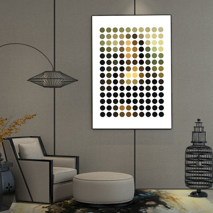 Vivolux | Nordic Geometrische Umwickelte Leinwand Dunkle Farbige Dekorative Wandkunst Druck für das Wohnzimmer