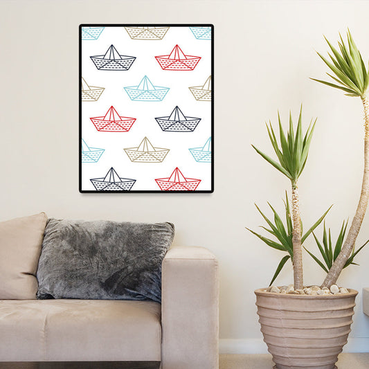 Vivolux | Skandinavische nautische Element Wandkunst Leinwand dekorative sanfte Farbmalkunst für das Gästezimmer