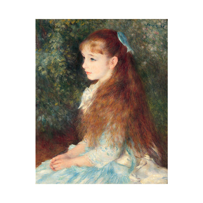 Vivolux | Blaue impressionistische Leinwanddruck Malerei Renoir das junge Mädchen Elaine Wandkunst für das Esszimmer