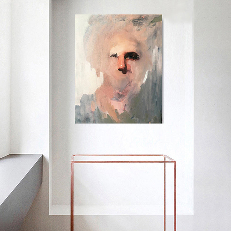 Vivolux | Grau Neo-Figurative Leinwanddruck Emilio Villalba Männerporträt Wandkunst für Zuhause