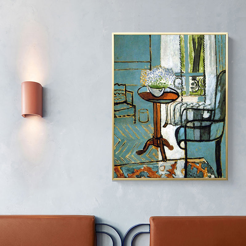 Vivolux | Henri Matisse Blumenmalerei für Schlafzimmer Stillleben Wandkunst in Grün, Texturiert