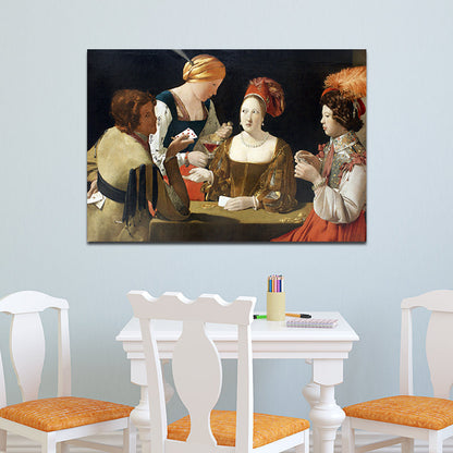 Vivolux | Braune Vintage-Canvas-Druck Der Schwindler mit dem Kreuzkopf Grußkarte Malerei für das Zimmer