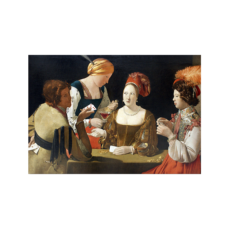 Vivolux | Braune Vintage-Canvas-Druck Der Schwindler mit dem Kreuzkopf Grußkarte Malerei für das Zimmer