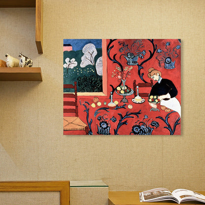 Vivolux | Harmonie in Rot Leinwandkunst Strukturfertige Oberfläche Fauvismus Haus Innenwandschmuck