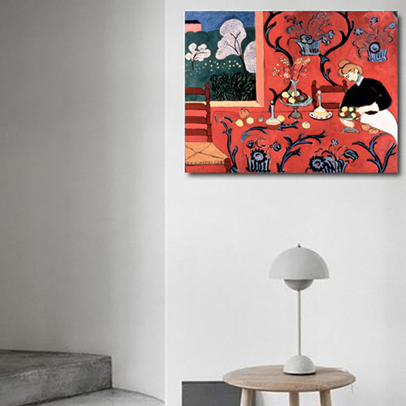 Vivolux | Harmonie in Rot Leinwandkunst Strukturfertige Oberfläche Fauvismus Haus Innenwandschmuck