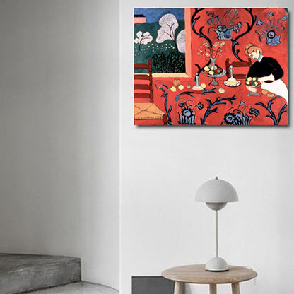 Vivolux | Harmonie in Rot Leinwandkunst Strukturfertige Oberfläche Fauvismus Haus Innenwandschmuck