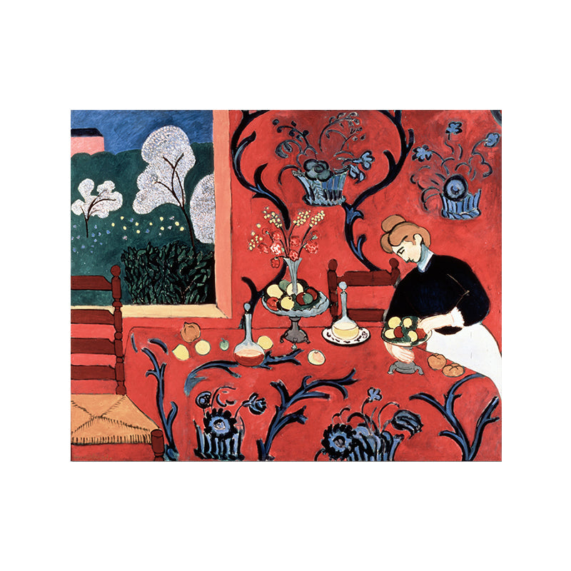 Vivolux | Harmonie in Rot Leinwandkunst Strukturfertige Oberfläche Fauvismus Haus Innenwandschmuck